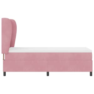 Postel s boxspringem s matrací s čelo Růžová 200 x 80 cm samet - obrázek 8