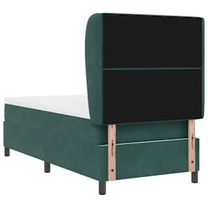 Postel s boxspringem s čelo Tmavě zelená 200 x 90 cm Polyester - obrázek 9