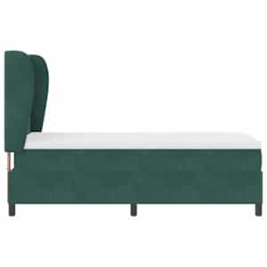 Postel s boxspringem s čelo Tmavě zelená 200 x 90 cm Polyester - obrázek 8