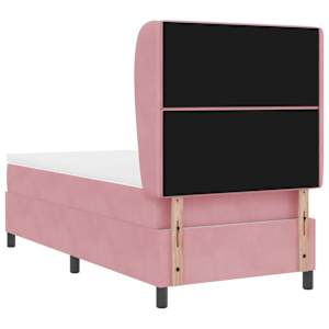 Postel s boxspringem s čelo Růžová 200 x 100 cm samet - obrázek 9