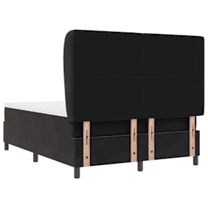 Postel s boxspringem s matrací s čelo Černý 190 x 140 cm samet - obrázek 9