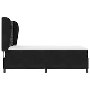Postel s boxspringem s matrací s čelo Černý 190 x 140 cm samet - obrázek 8