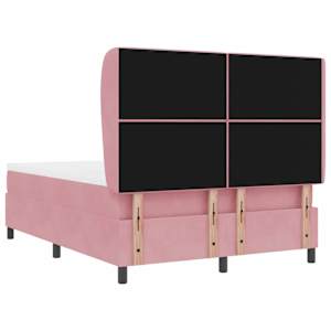 Postel s boxspringem s čelo Růžová 190 x 140 cm samet - obrázek 9