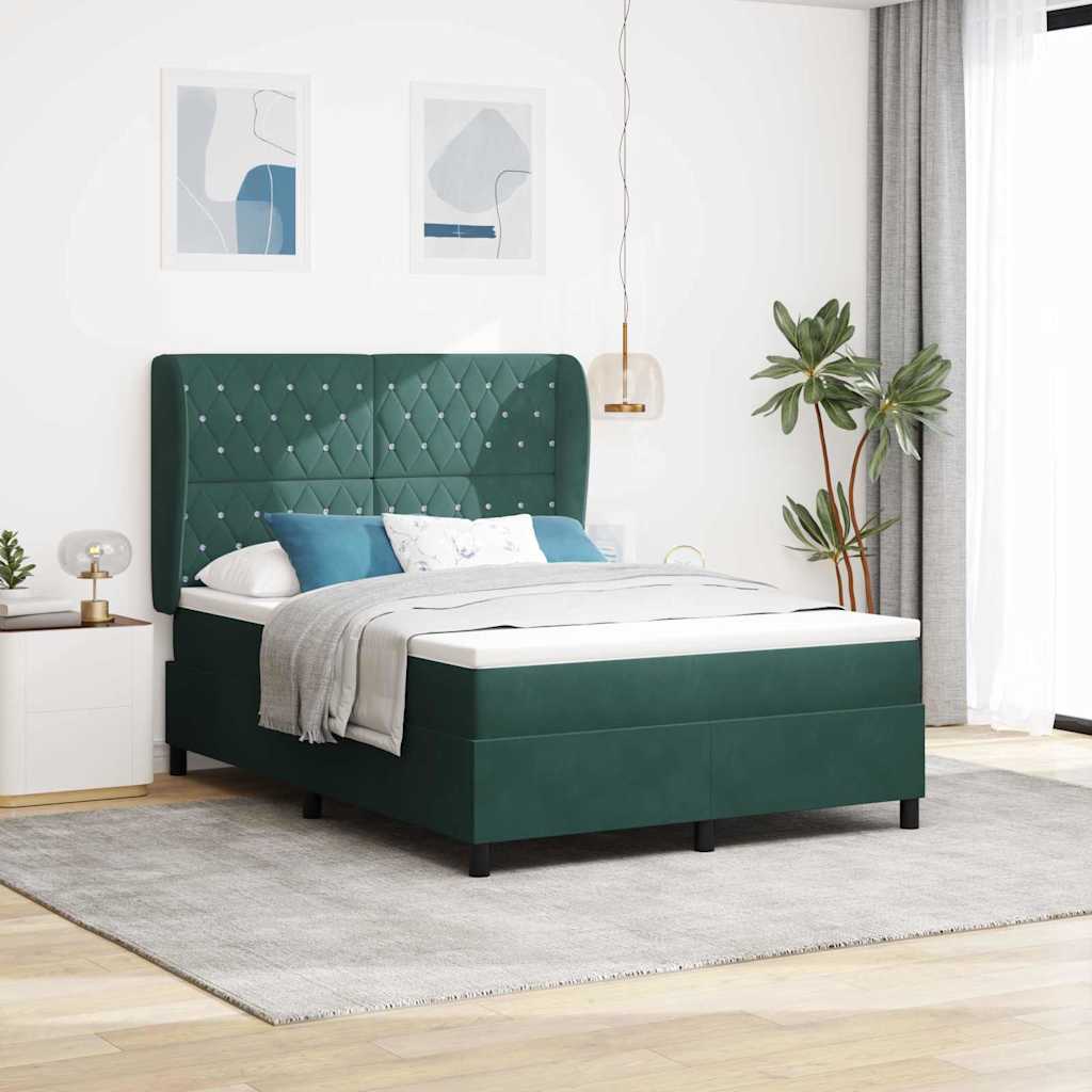 Kõrgplatsipadi ja Matt Dark Green 140x200 cm Velvet