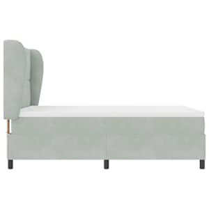 Postel s boxspringem s čelo Světle šedá 200 x 160 cm samet - obrázek 8