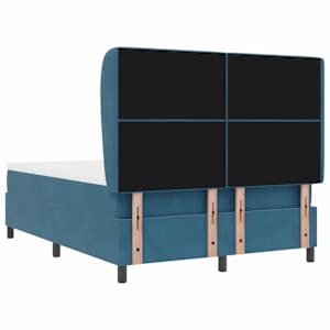 Postel s boxspringem s čelo Tmavě modrá 200 x 160 cm Polyester - obrázek 9