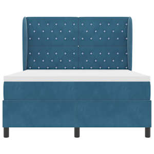 Postel s boxspringem s čelo Tmavě modrá 200 x 160 cm Polyester - obrázek 7