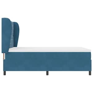 Postel s boxspringem s čelo Tmavě modrá 200 x 160 cm Polyester - obrázek 8