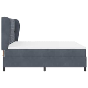Postel s boxspringem s matrací Tmavě šedá 200 x 180 cm samet - obrázek 8
