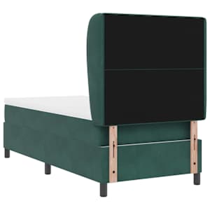 Postel s boxspringem s matrací Tmavě zelená 200 x 80 cm samet - obrázek 9
