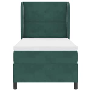 Postel s boxspringem s matrací Tmavě zelená 200 x 80 cm samet - obrázek 7