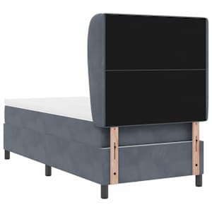 Postel s boxspringem s čelo Tmavě šedá 190 x 90 cm samet - obrázek 9