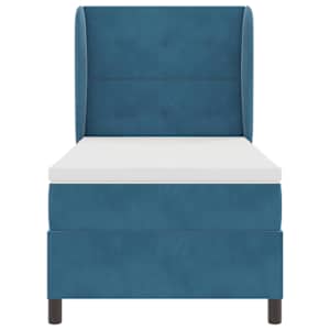 Postel s boxspringem s čelo Tmavě modrá 190 x 90 cm samet - obrázek 7