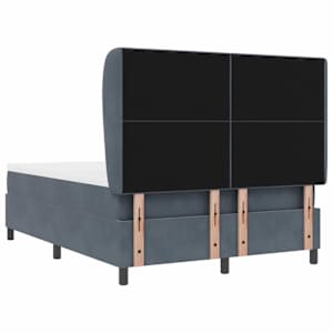 Postel s boxspringem s čelo Tmavě šedá 190 x 140 cm samet - obrázek 9