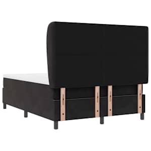 Postel s boxspringem s čelo Černý 190 x 140 cm samet - obrázek 9