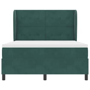 Postel s boxspringem s matrací Tmavě zelená 200 x 160 cm samet - obrázek 7