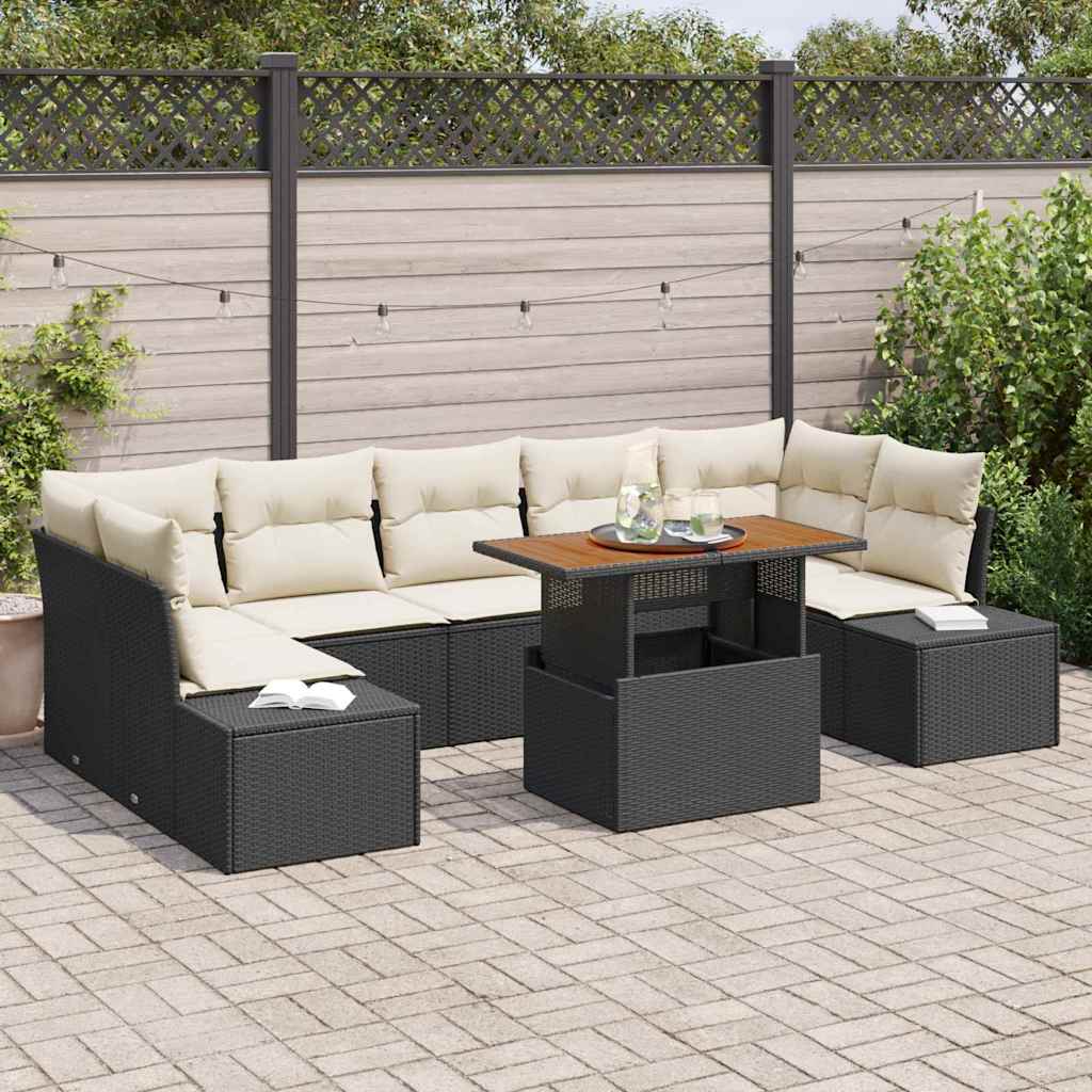 Garden Sofa Set Комплект от 8 Кремаво Ратан
