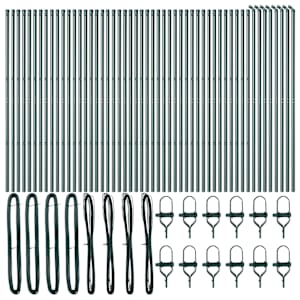 Plotový sloupek. 52 pcs Zelená 3,2 x 3,2 x 210 cm - obrázek 4