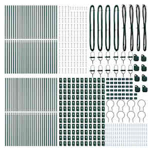 Plotový sloupek. 52 pcs Zelená 3,2 x 3,2 x 210 cm - obrázek 5