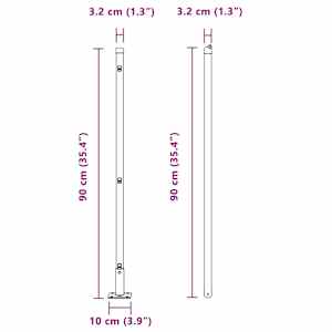 Plotový sloupek s betonovým základem 26 ks Zelená - obrázek 11