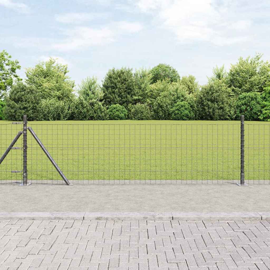 Hegnsposter Sæt af 52 Grå Beton 3.2 x 3.2 x 50 cm Holdbart