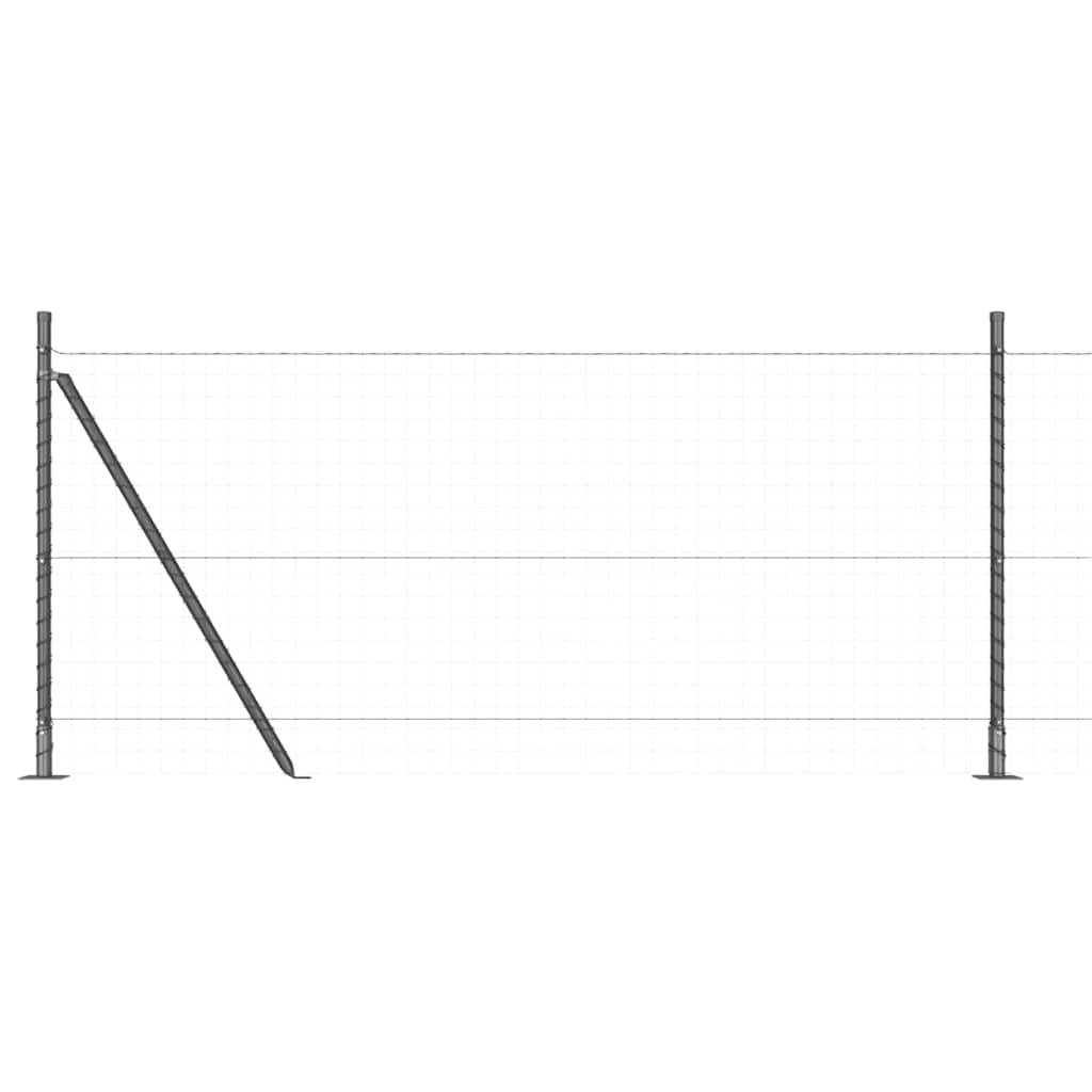 vidaXL Kerítésoszlopok Alaplemezekkel - 52 db Ø32mm, 110cm - Horganyzott Acél