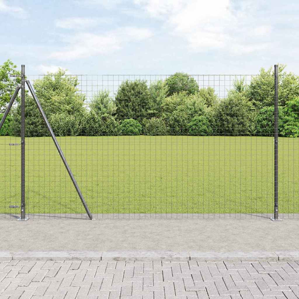 Hegnspostsæt Sæt af 104 Grå Beton 3.2 x 3.2 x 83.5 cm Holdbar