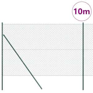 Oplocení na řetězcích se upevňuje na zem 10 x 1,6 m Zelená - obrázek 3