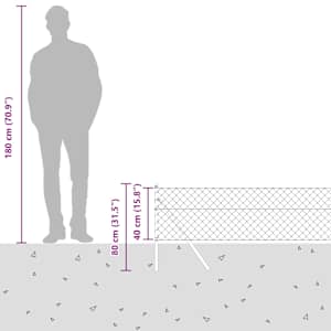 Oplocení na řetězcích se upevňuje na zem 10 x 0,4 m Zelená - obrázek 15