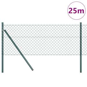 Ocelový plot s řetězovými odkazy na pozemní uchycení 25 x 0,8 m - obrázek 3
