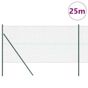 Oplocení na řetězcích se upevňuje na zem 25 x 1 m Zelená - obrázek 3