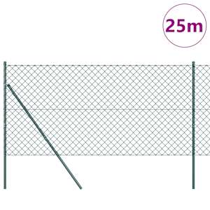 Ocelový plot s řetězovými odkazy na pozemní uchycení 1 x 25 m - obrázek 3
