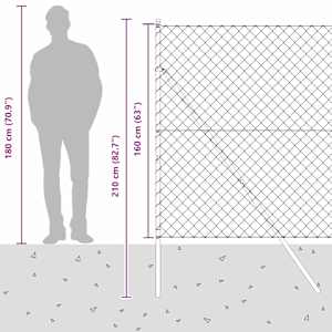 Oplocení na řetězcích se upevňuje na zem 25 x 1,6 m Zelená - obrázek 15
