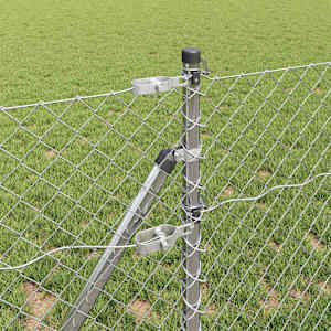 Ocelový plot s řetězovými odkazy na pozemní uchycení 10 x 0,4 m - obrázek 4