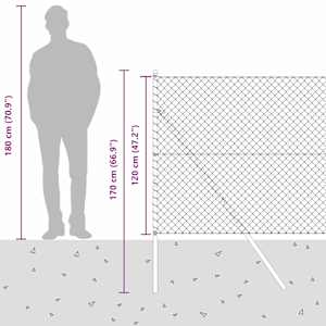 Ocelový plot s řetězovými odkazy na pozemní uchycení 10 x 1,2 m - obrázek 15