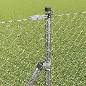Ocelový plot s řetězovými odkazy na pozemní uchycení 10 x 1,6 m - obrázek 4