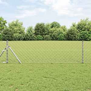 Ocelový plot s řetězovými odkazy na pozemní uchycení 10 x 0,6 m - obrázek 1