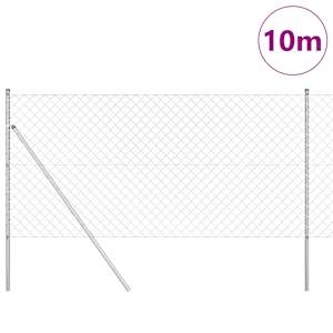 Ocelový plot s řetězovými odkazy na pozemní uchycení 10 x 1,4 m - obrázek 3