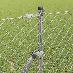 Ocelový plot s řetězovými odkazy na pozemní uchycení 25 x 1,2 m - obrázek 4