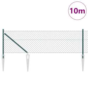 Řetězová plotová konstrukce s hroty 10 x 0,8 m Zelená Síťovina - obrázek 3