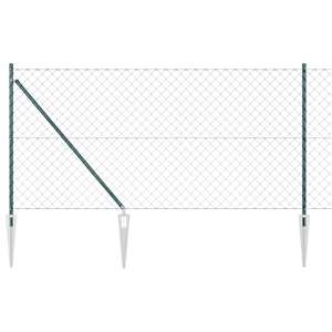 Plotový sloupek. Zelená 10 x 1 m (60 x 60 mm síť) Ocel a PVC - obrázek 2