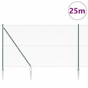 Plotový sloupek. Zelená 1,5 x 25 m (60 x 60 mm mřížka) Ocel - obrázek 3