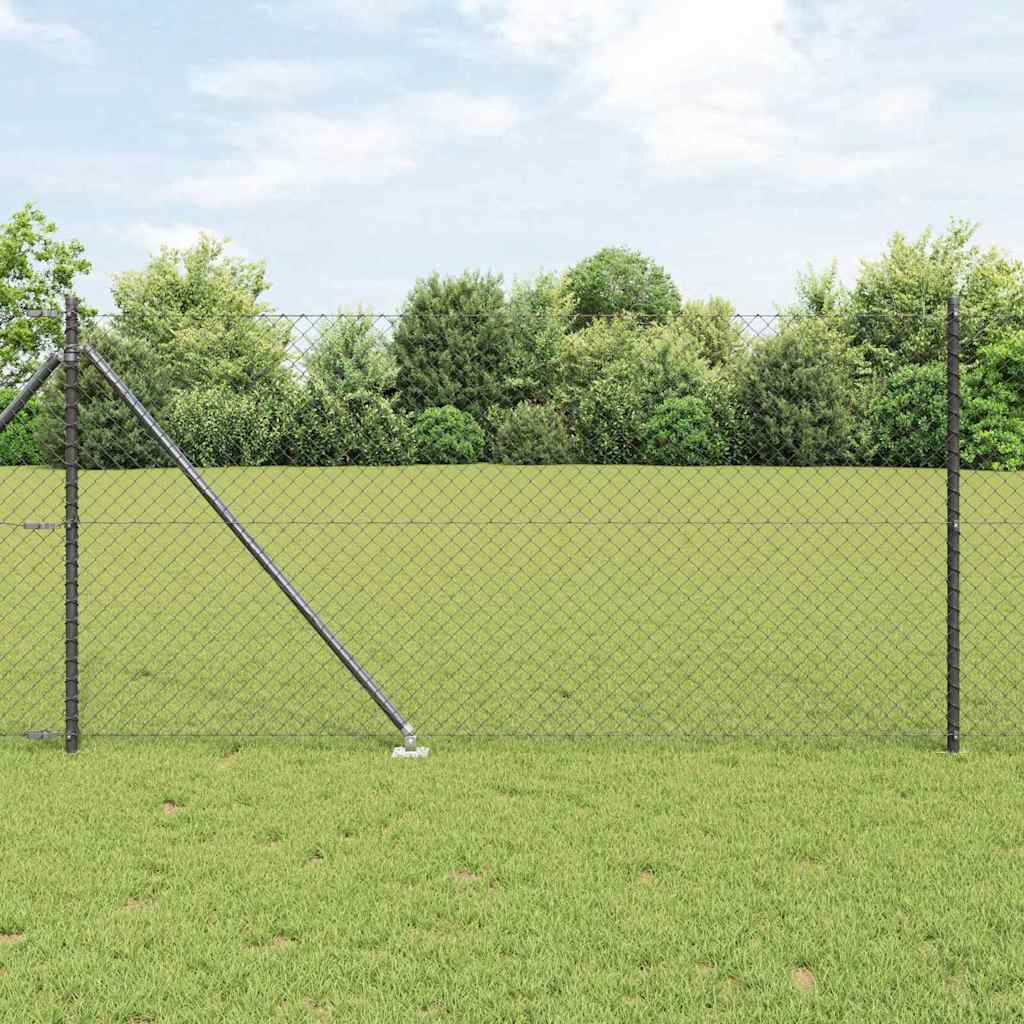 Kædehegn med 13 spydposter 1x25 m Galvaniseret stål