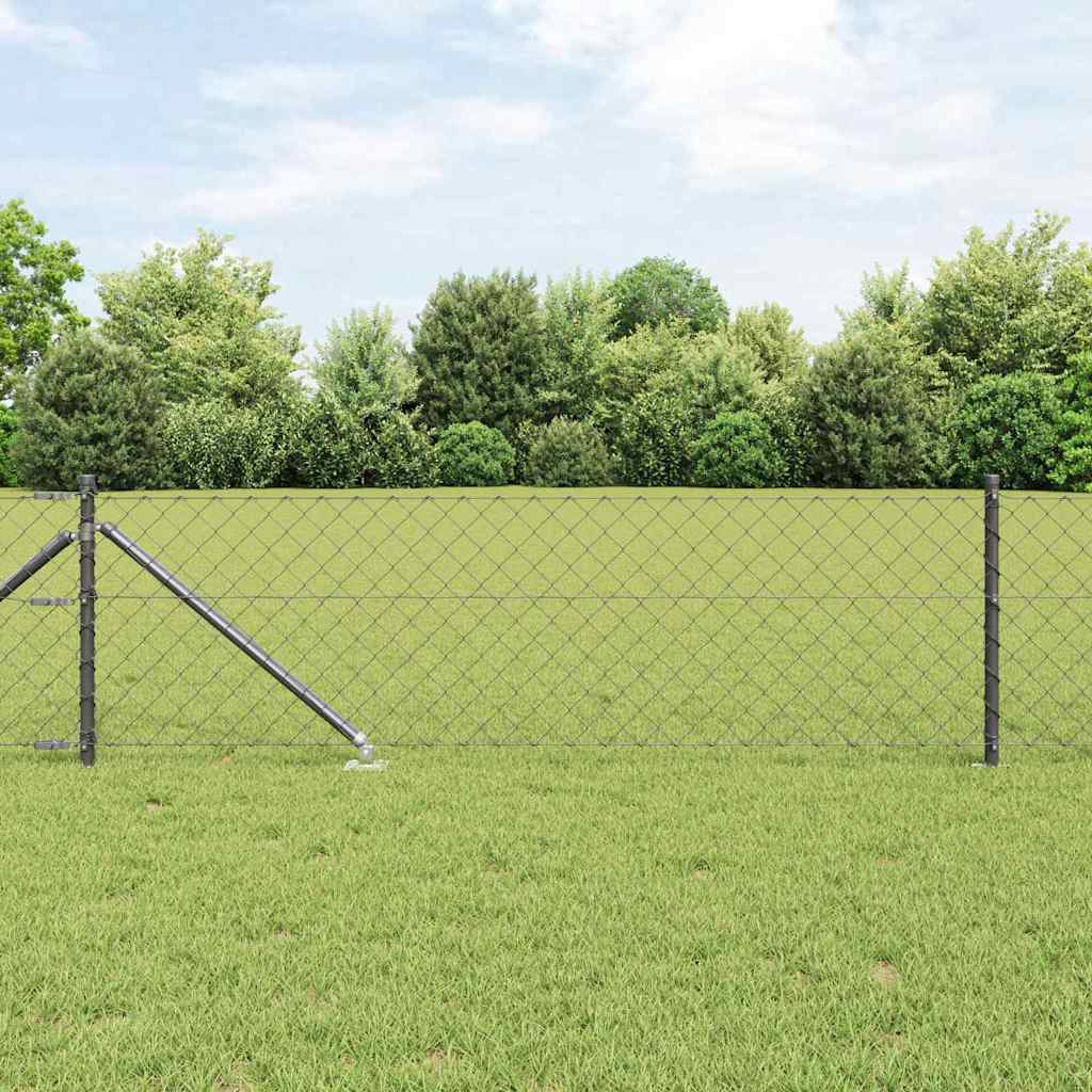 Kædehegn med 13 pælankre 0.4x25 m Galvaniseret stål