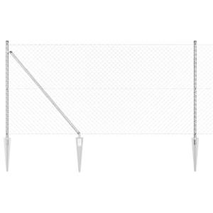 Steber ograje. srebrna 10 x 1 m (40 x 40 mm mreža) Jeklo