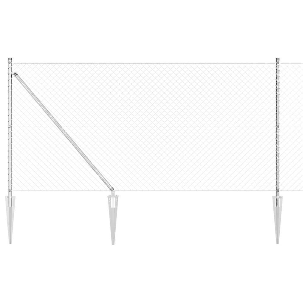 Aiapostide komplekt Hõbedane 10 x 1.2 m Tsingitud teras