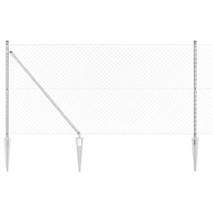 Steber ograje. srebrna 10 x 1,4 m (40 x 40 mm mreža) Jeklo