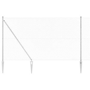 Steber ograje. srebrna 10 x 1,5 m (40 x 40 mm mreža) Jeklo