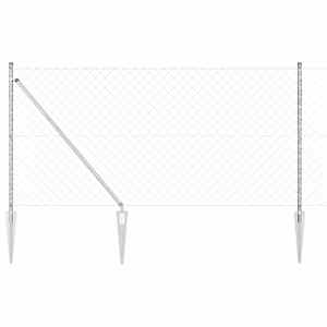 Steber ograje. srebrna 10 x 1 m (60 x 60 mm mreža) Jeklo