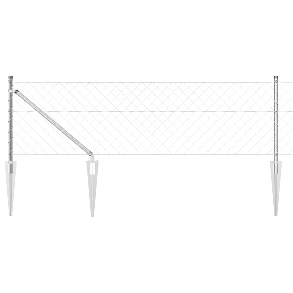 Aiapostide komplekt Hõbedane 25 x 0.4 m Tsingitud teras